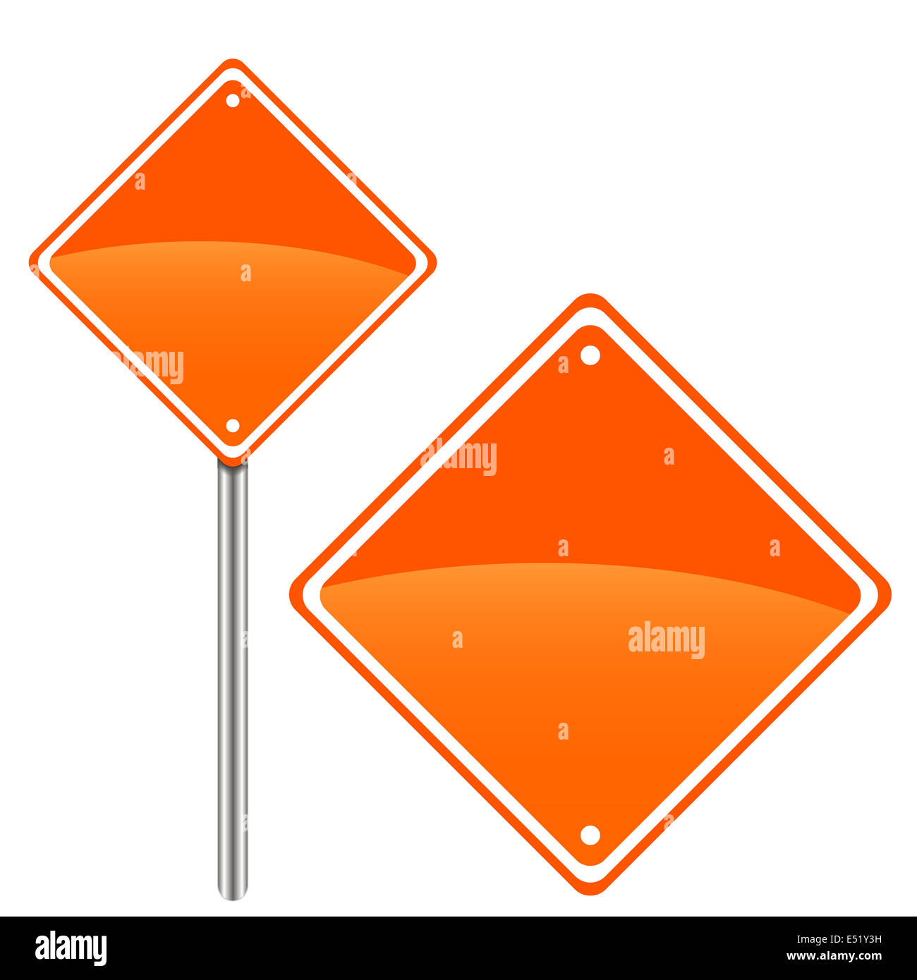 New road sign Stock Photo