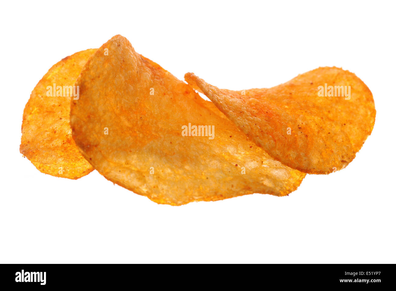 Crisps. Potato chips isolated on white Stock Photo Alamy