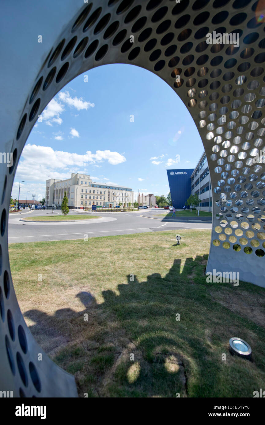 Airbus HQ with the historic Pegasus House (left) UK 2014 Stock Photo