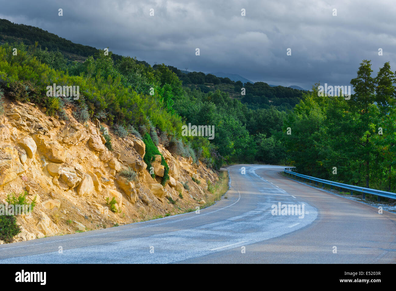 Rainy day road sign hi-res stock photography and images - Alamy