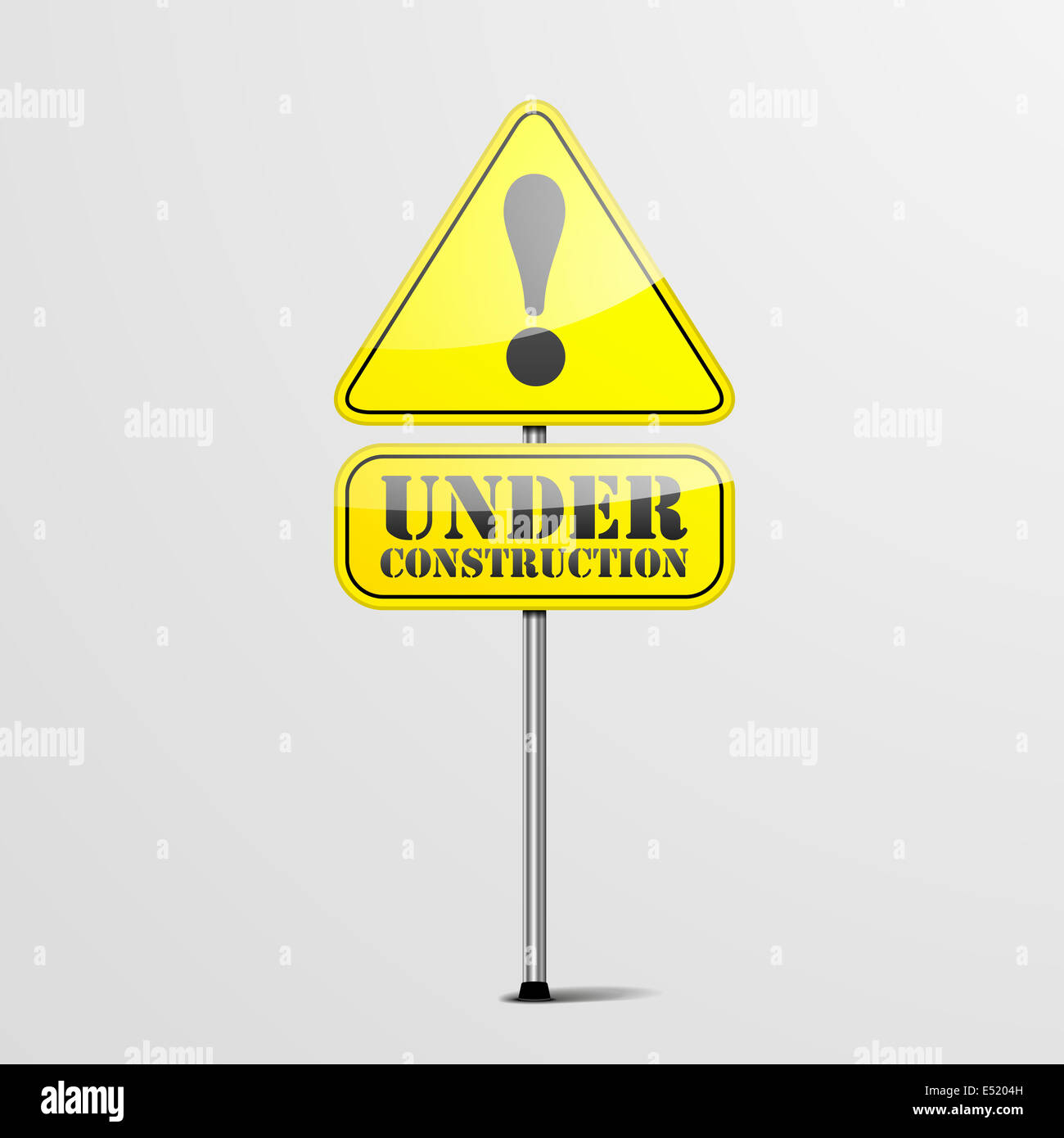 Black under construction banner hi-res stock photography and images - Alamy
