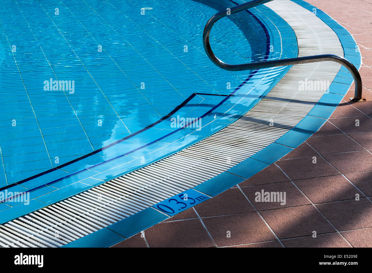 metal railings stairs pool Stock Photo Alamy