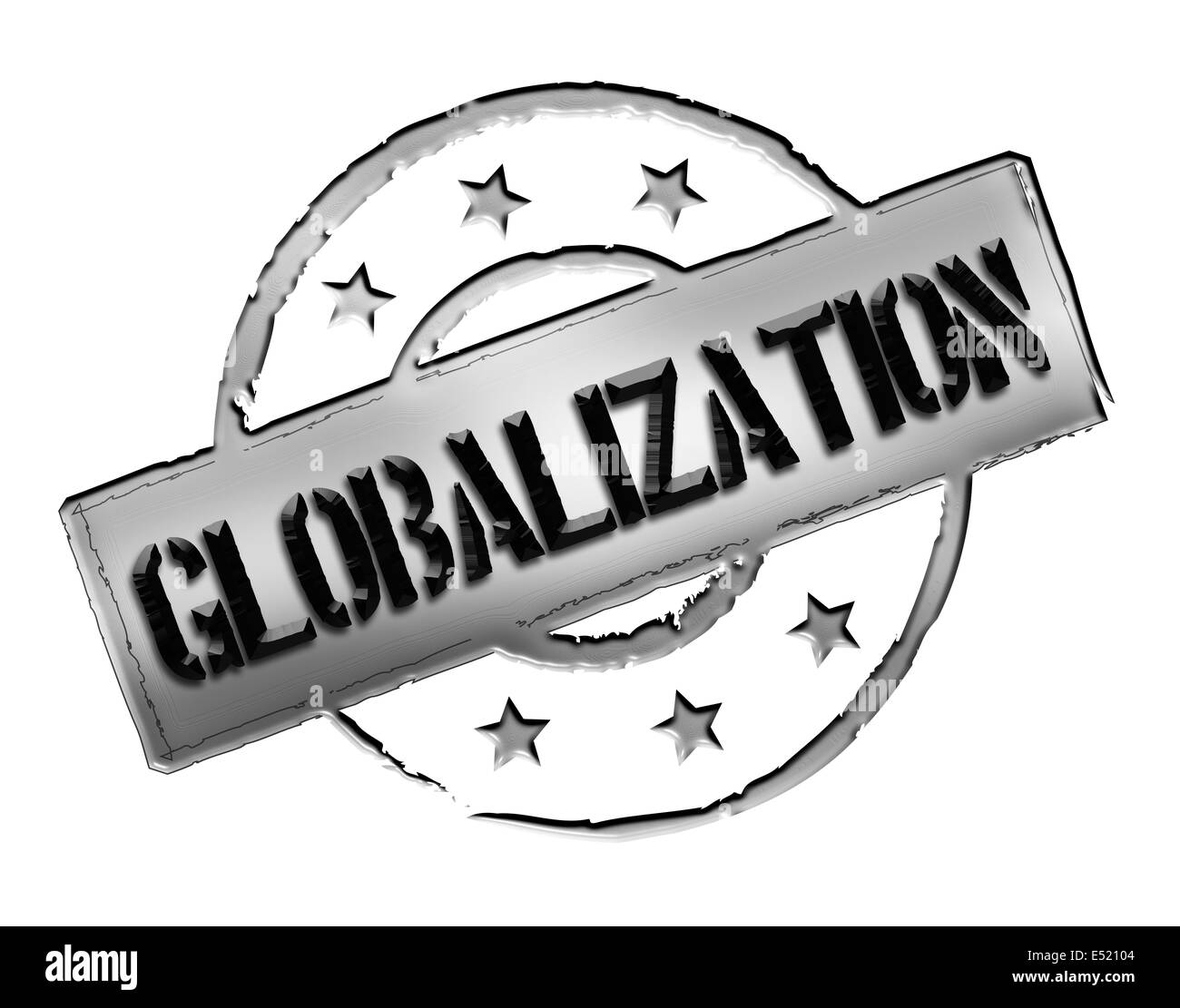 Stamp - globalization Stock Photo