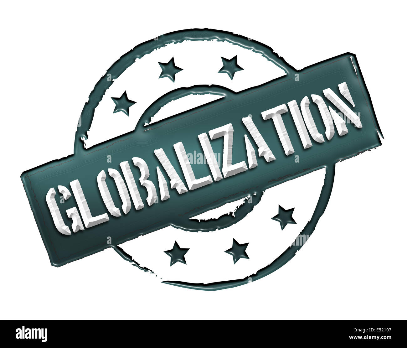 Stamp - globalization Stock Photo