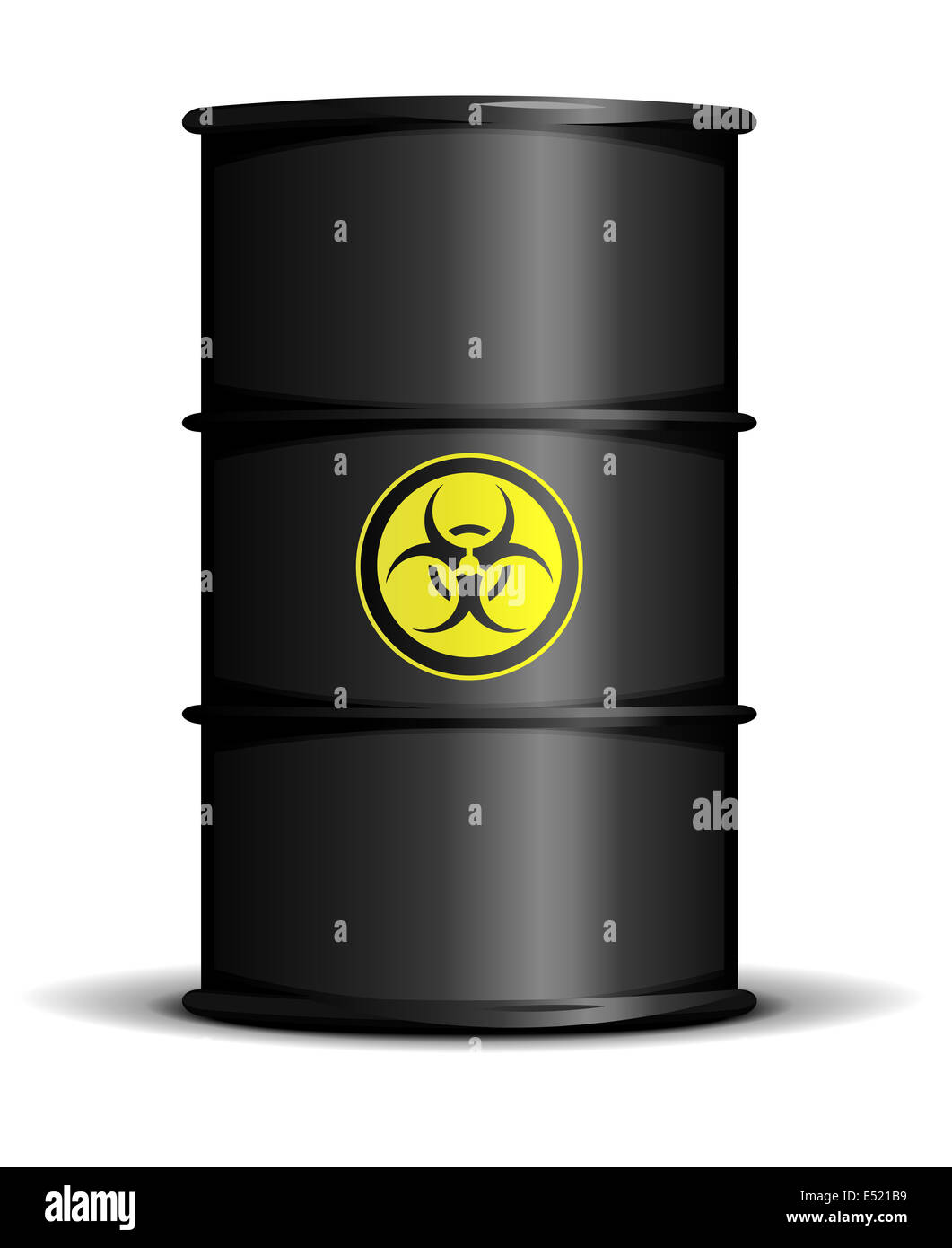 biohazard waste barrel Stock Photo