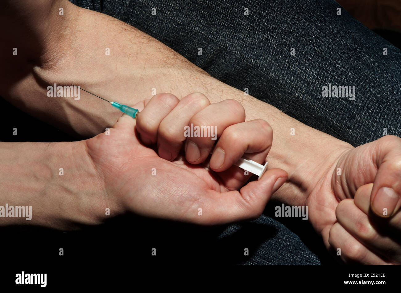 drug in a vein Stock Photo