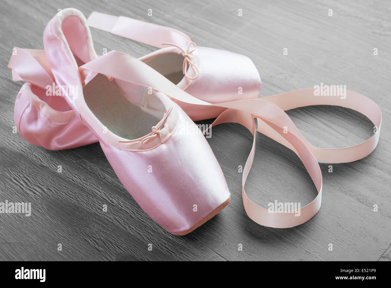 new pink ballet pointe shoes Stock Photo