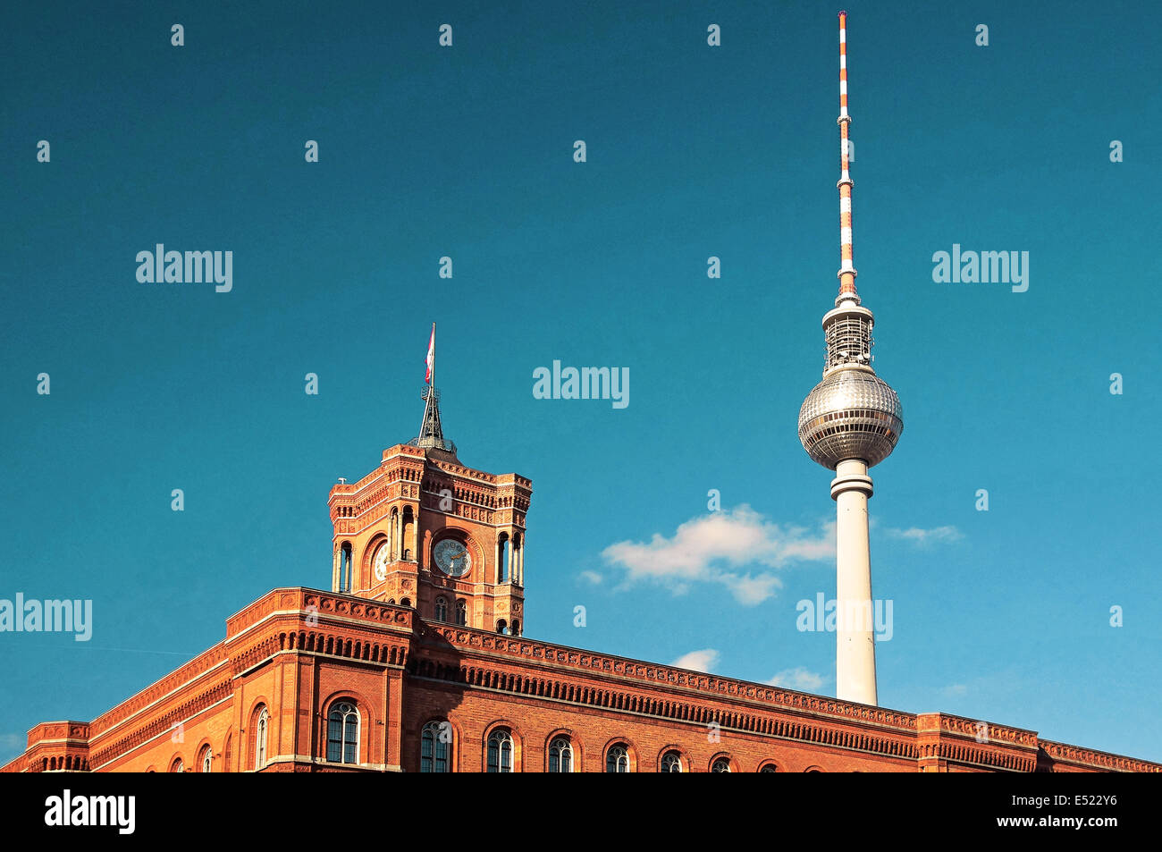 Red City Hall Germany Berlin Stock Photo