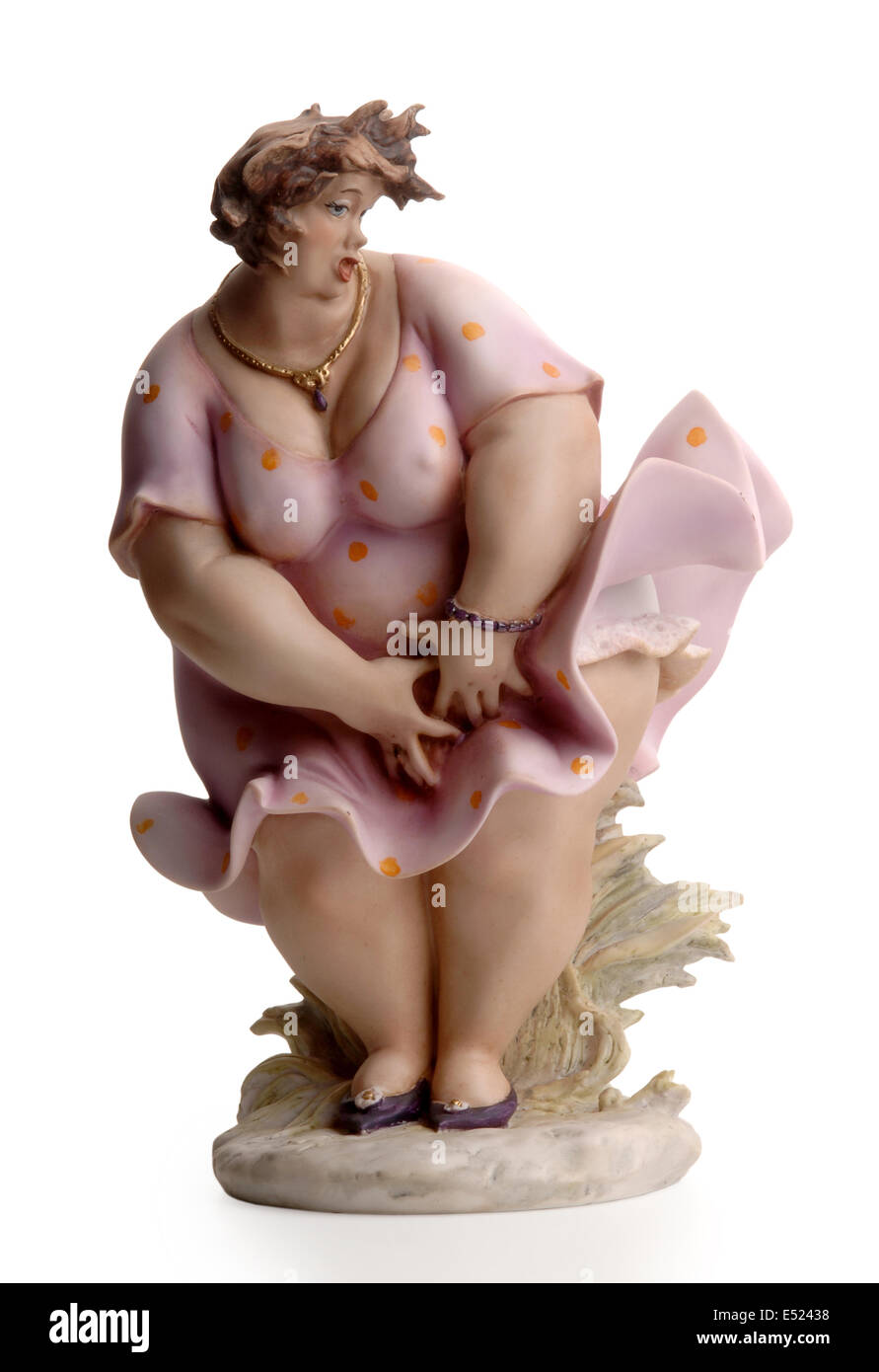 statuette of fat woman Stock Photo
