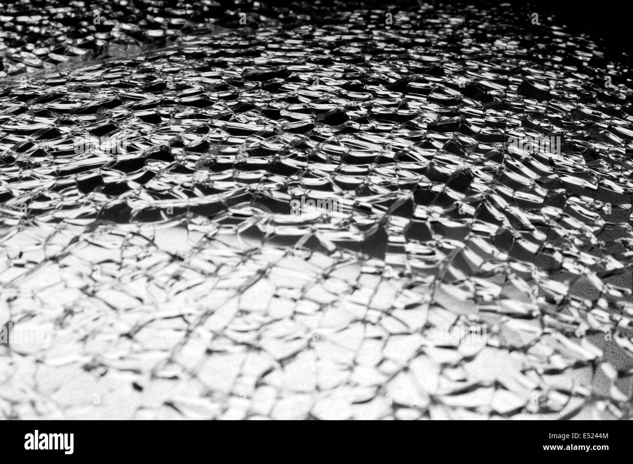 Texture of smashed glass Stock Photo