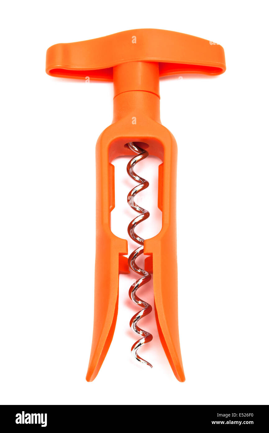 orange plastic corkscrew Stock Photo Alamy