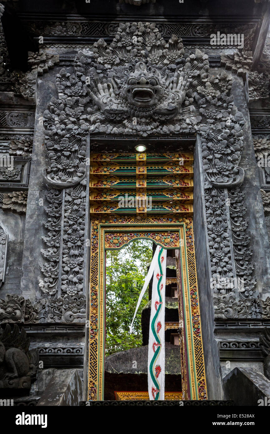 Jatiluwih, Bali, Indonesia.  Entrance to the Upper Level of Luhur Bhujangga Waisnawa Hindu Temple. Stock Photo
