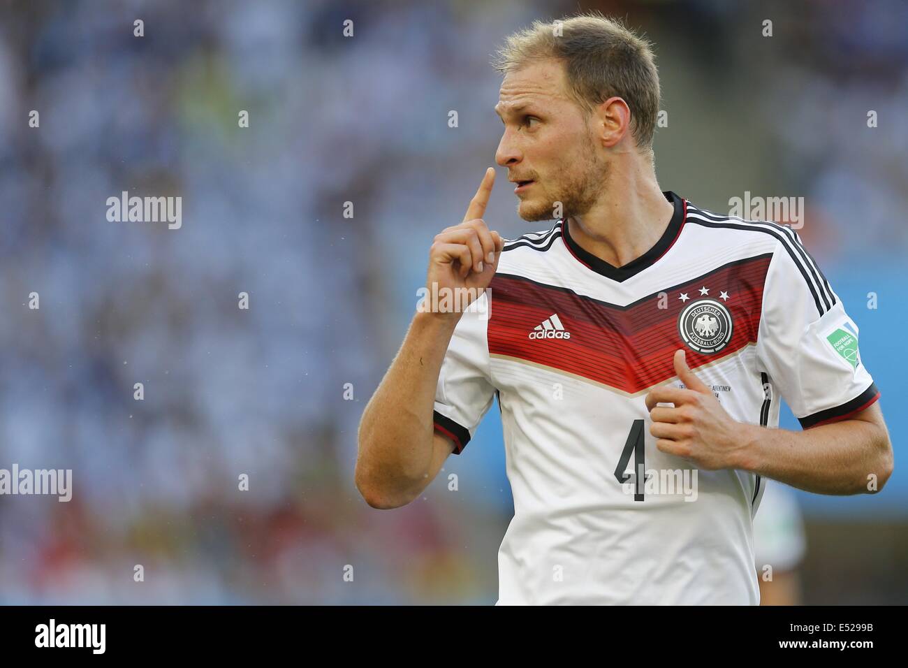 Benedikt Howedes (GER), JULY 13, 2014 - Football / Soccer : FIFA World Cup Brazil 2014 Final match  between Germany and Argentina at the Maracana stadium in Rio de Janeiro,  Brazil. (Photo by AFLO) Stock Photo