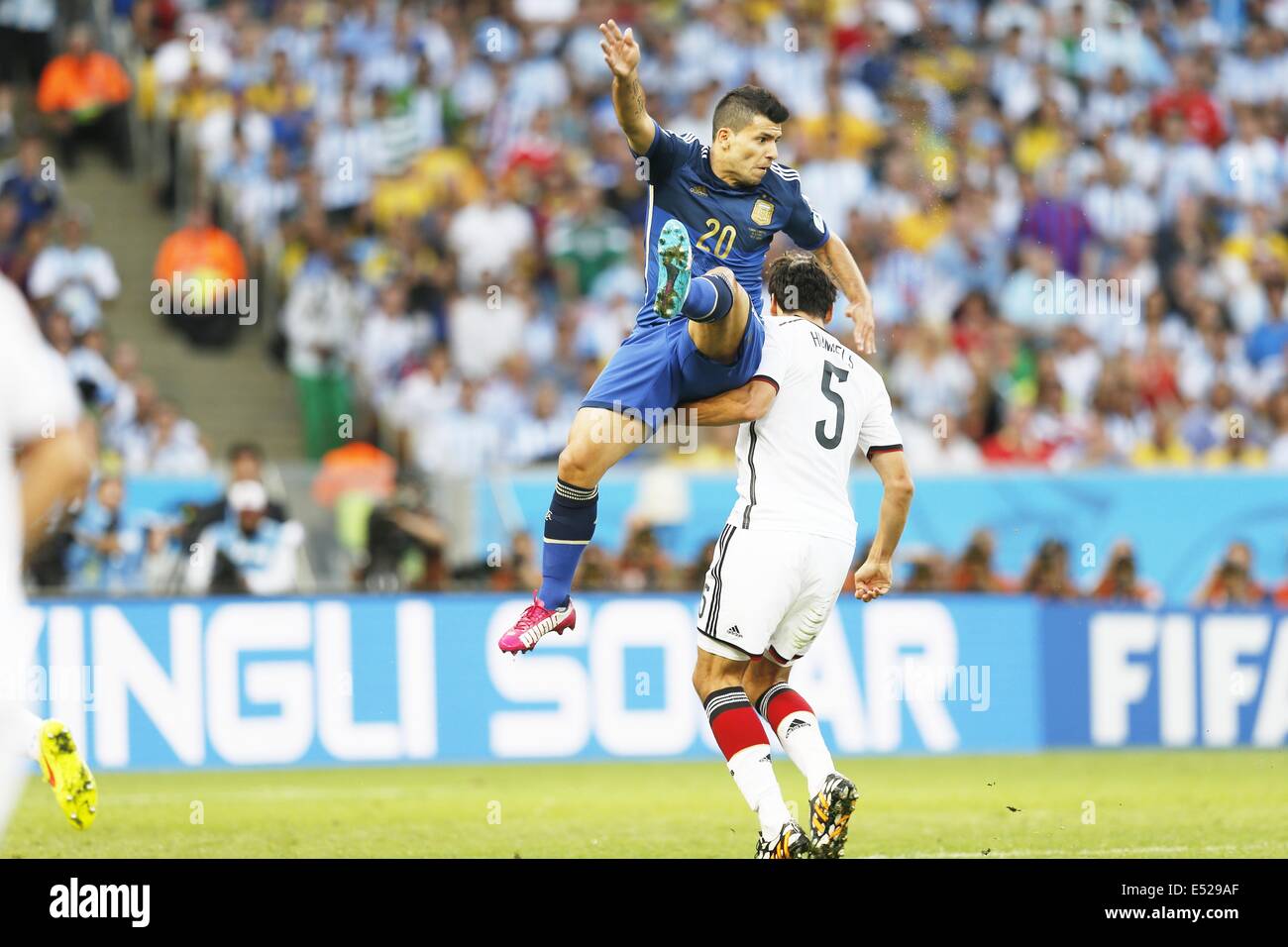 Sergio Aguero (ARG), JULY 13, 2014 - Football / Soccer : FIFA World Cup Brazil 2014 Final match  between Germany and Argentina at the Maracana stadium in Rio de Janeiro,  Brazil. (Photo by AFLO) Stock Photo
