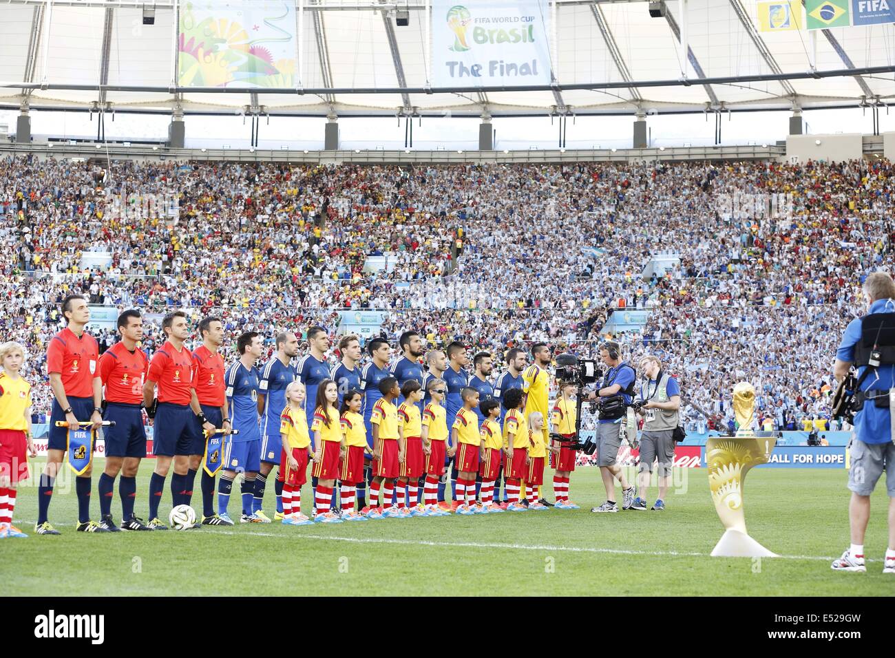 Argentina team group (ARG), JULY 13, 2014 - Football / Soccer : FIFA World Cup Brazil 2014 Final match  between Germany and Argentina at the Maracana stadium in Rio de Janeiro,  Brazil. (Photo by AFLO) Stock Photo