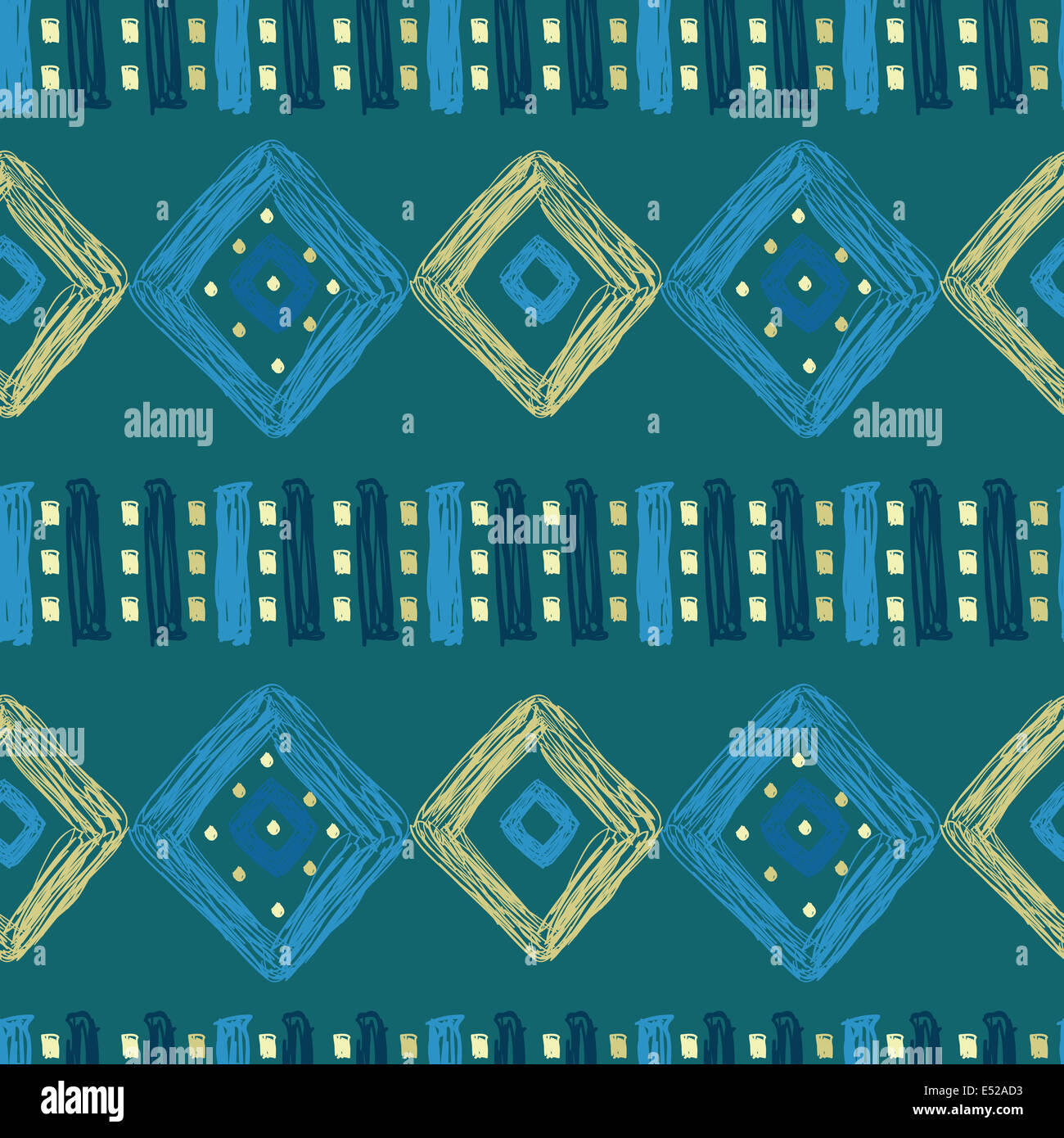 Seamless hand drawn geometric pattern, vector illustration Stock Photo ...