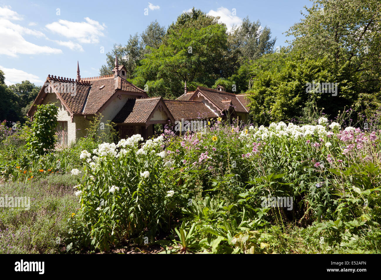 A view of Duck Island Cottage and Garden, St James's Park, London. Stock Photo