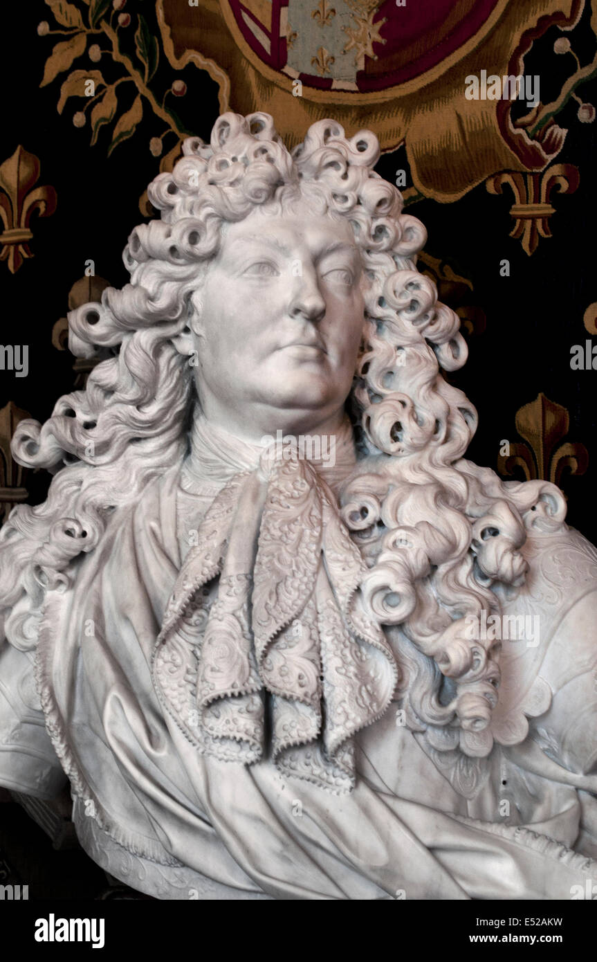King Louis XIV - Louis Quatorze 1638 – 1715 ( The Sun King ) 1686 COYSEVOX Antoine French sculptor 1640 -1720 - France Stock Photo