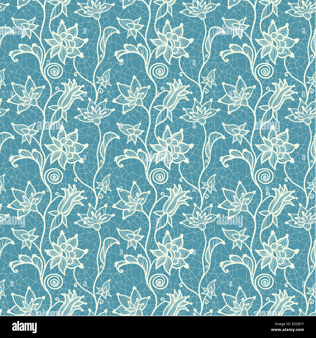 Flower lacy seamless background , vintage vector illustration Stock ...