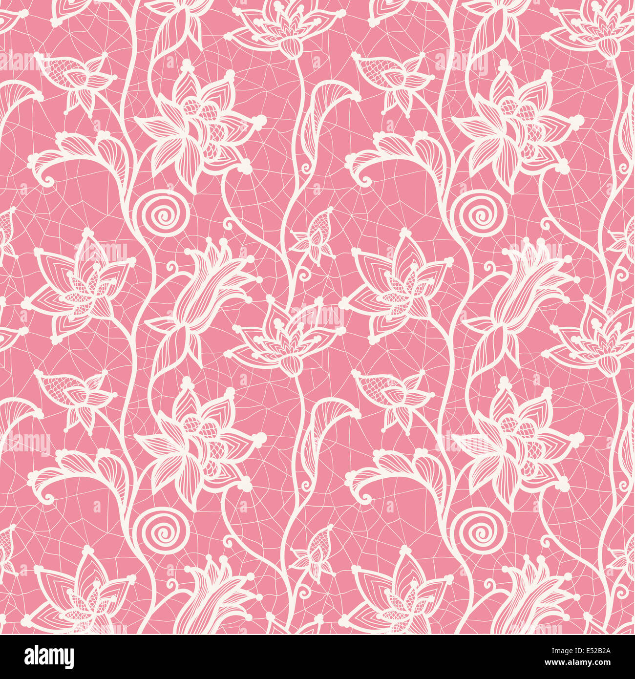 Flower lacy seamless background , vintage vector illustration Stock ...