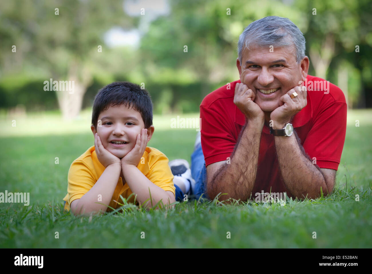 Boy grandfather face hi-res stock photography and images - Alamy