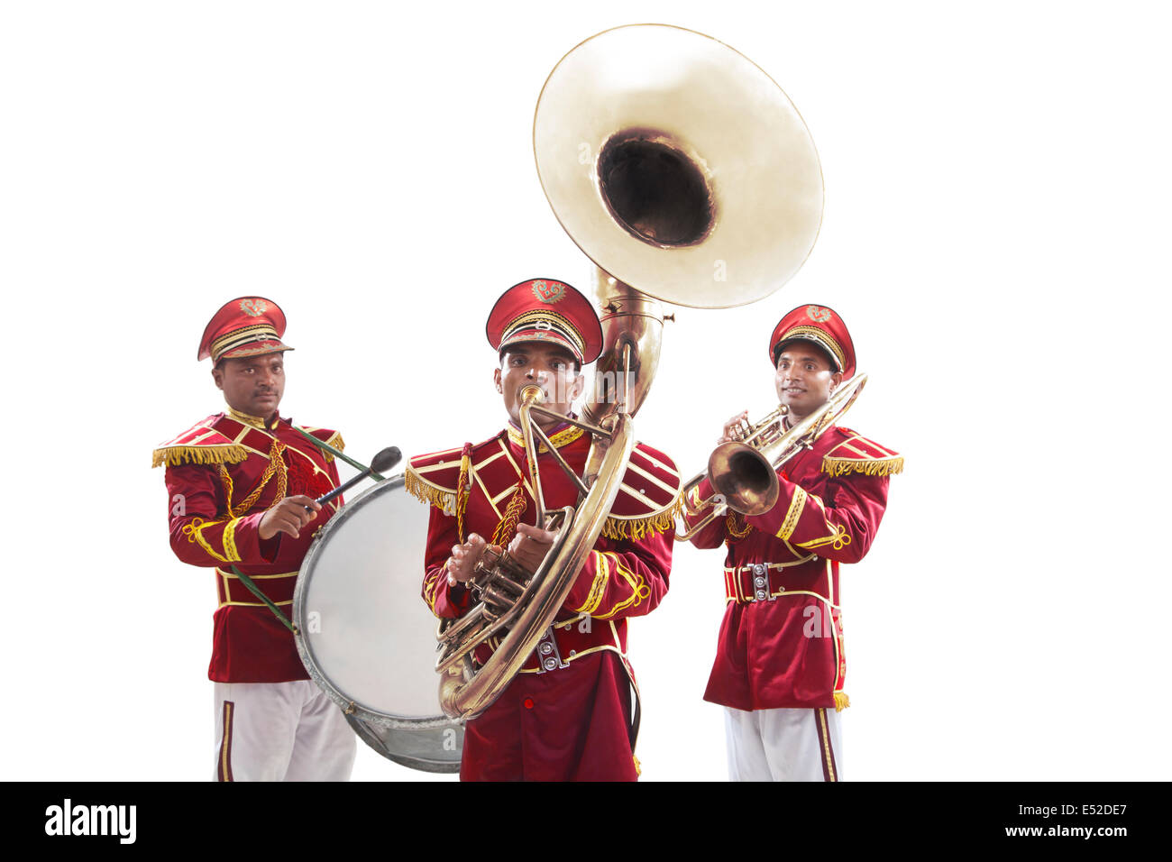 Portrait of bandwalas with instruments Stock Photo