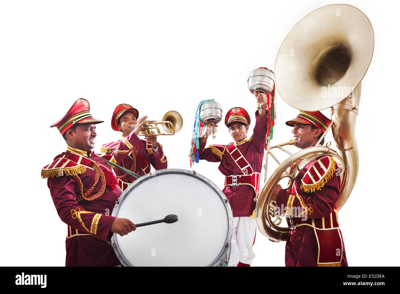 Bandwalas playing on their instruments Stock Photo