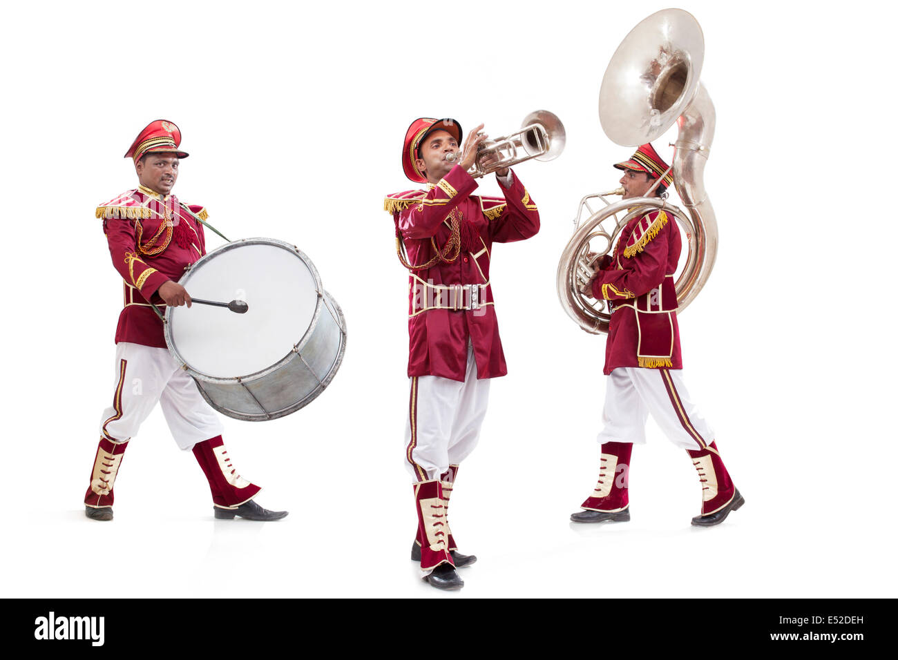 Bandwalas playing on their instruments Stock Photo