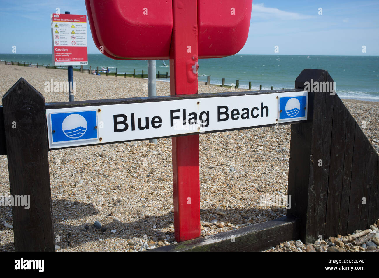Blue Flag Beach Hayling Island UK Stock Photo Alamy