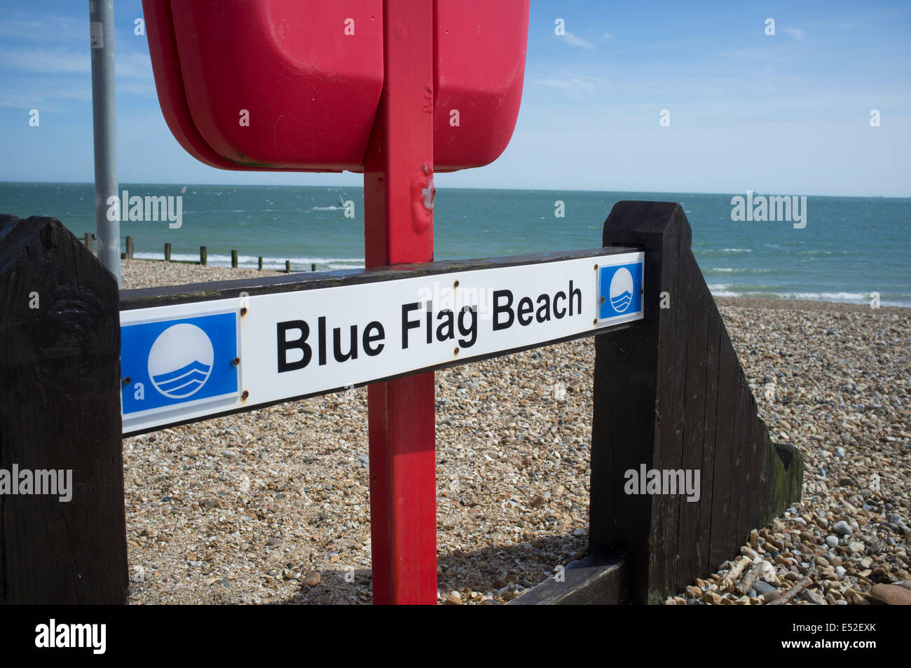 Blue Flag Beach Hayling Island UK Stock Photo