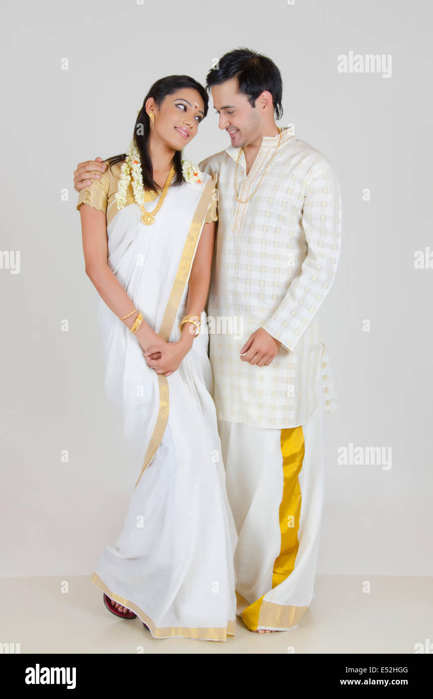 South indian couple Cut Out Stock Images & Pictures - Alamy