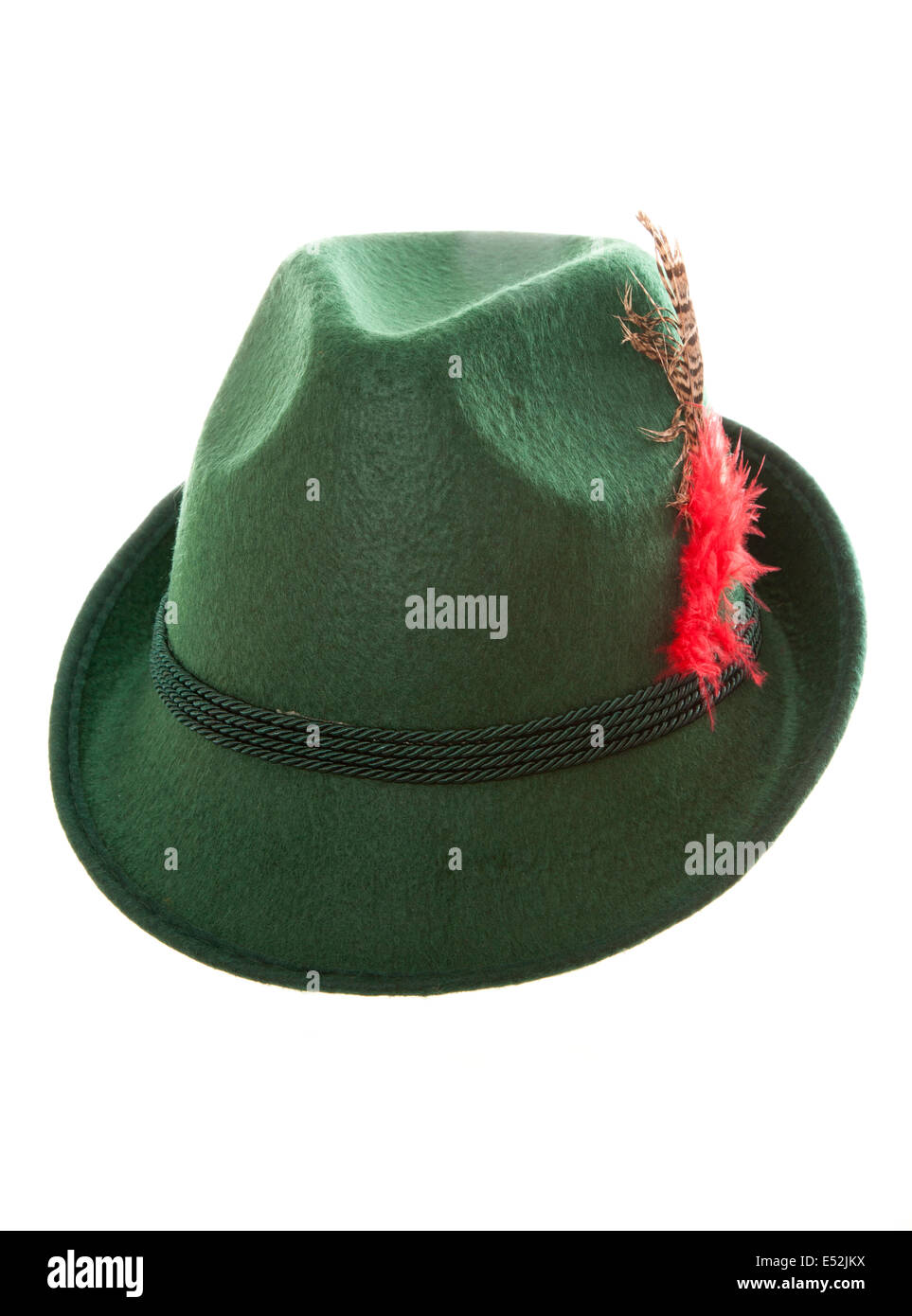 Mini Bavarian Trenker Hat Green with Hair Clips