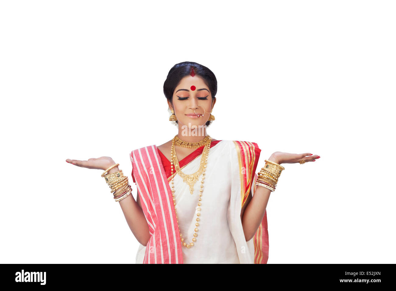Bengali woman imagining Stock Photo