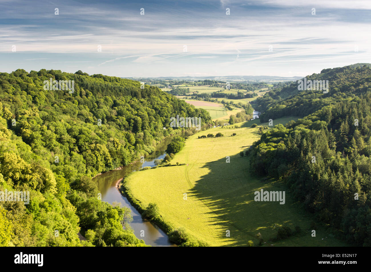 The Wye valley from Symonds Yat Rock, Herefordshire, England, UK Stock Photo