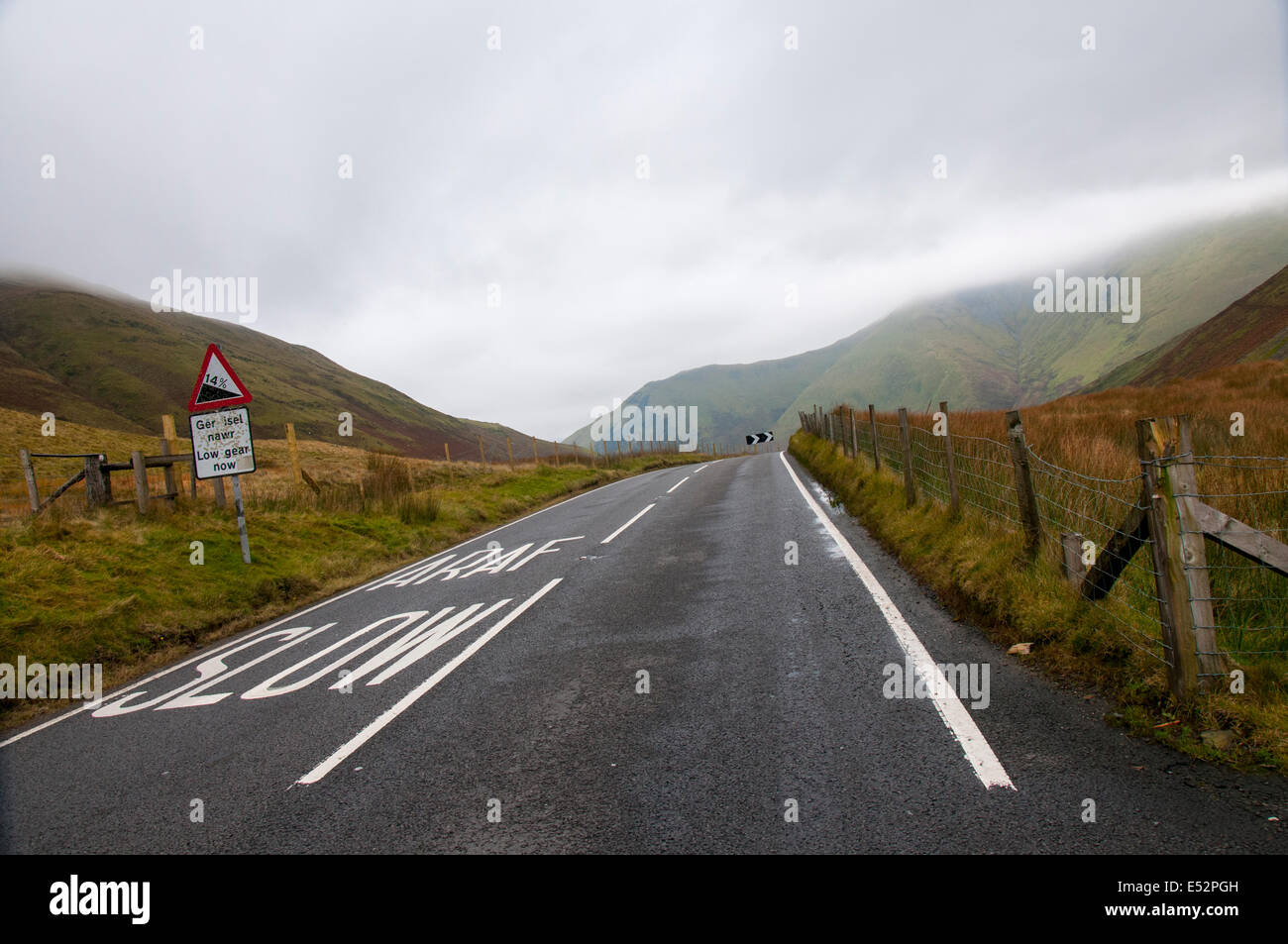 A road through Snowdonia in Wales UK Stock Photo - Alamy