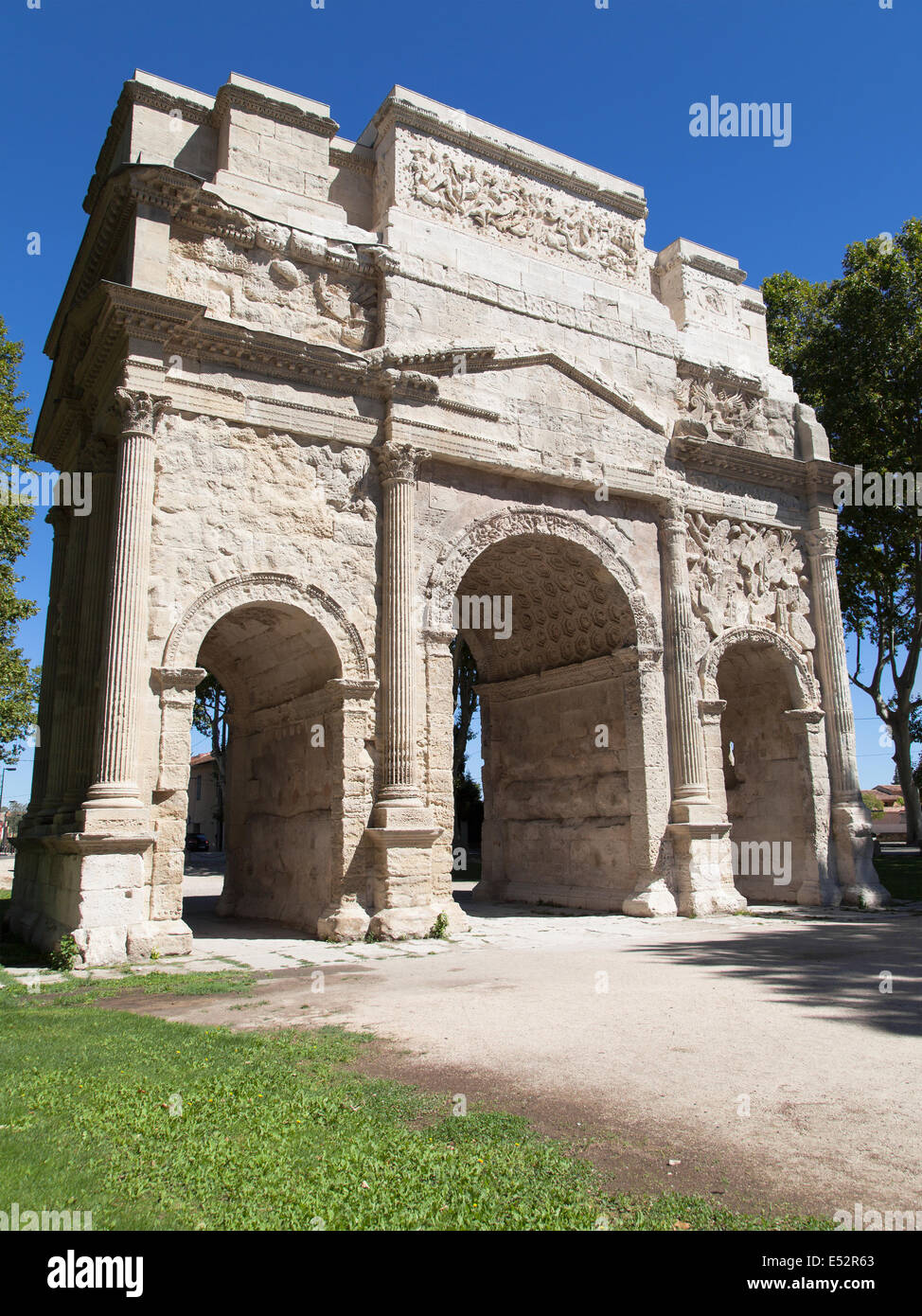 Roman Arch of Orange, Provence, France. Stock Photo
