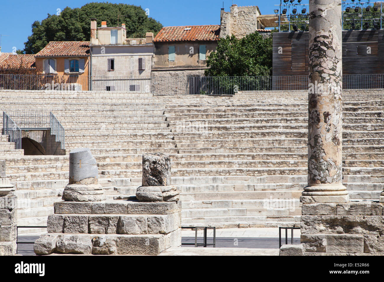 Ancient Theatre of Arles in Provence, France. Stock Photo