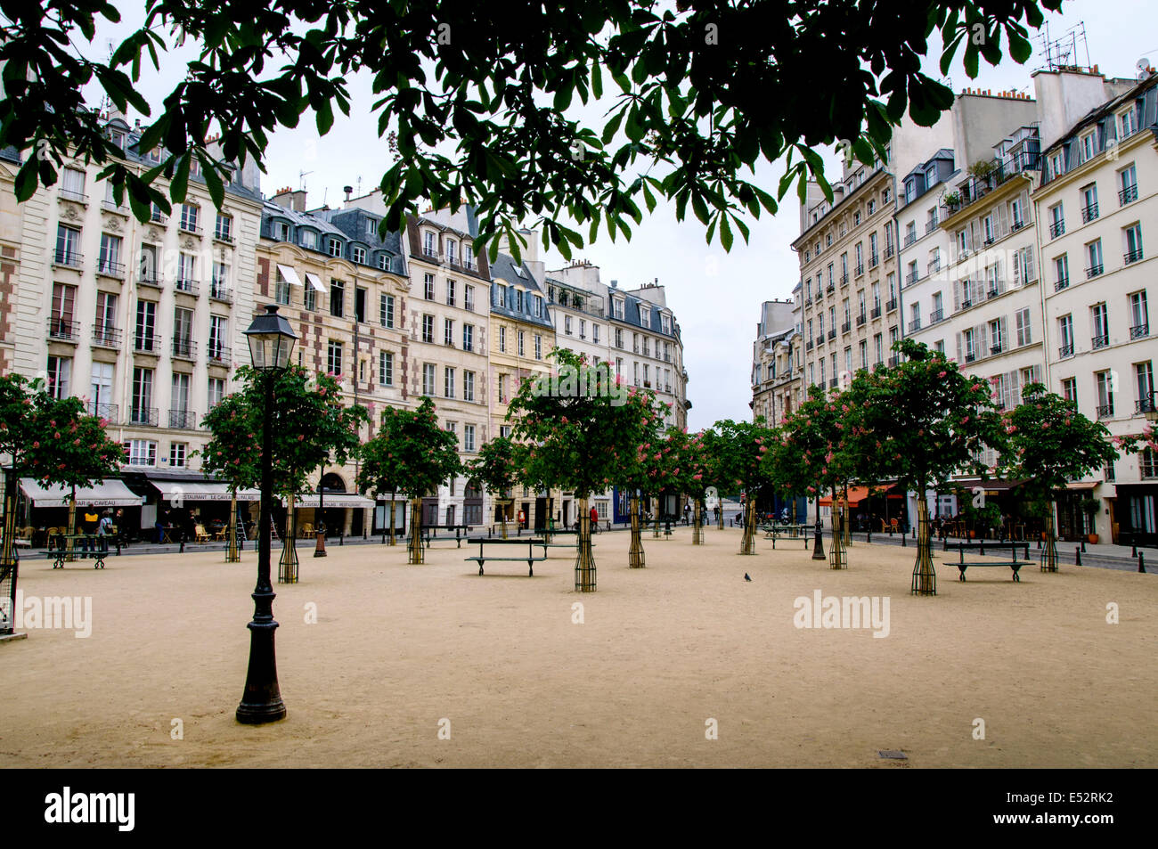 Square de la place Dauphine Paris France Stock Photo