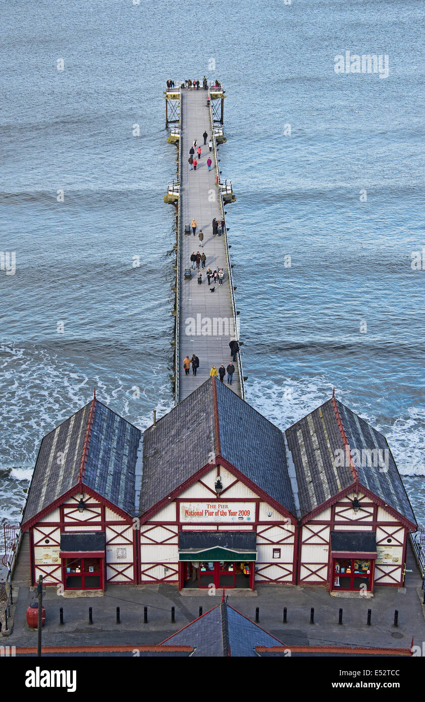 Saltburn Victorian Pier Saltburn-by-the-Sea,  Redcar and Cleveland, North Yorkshire Stock Photo
