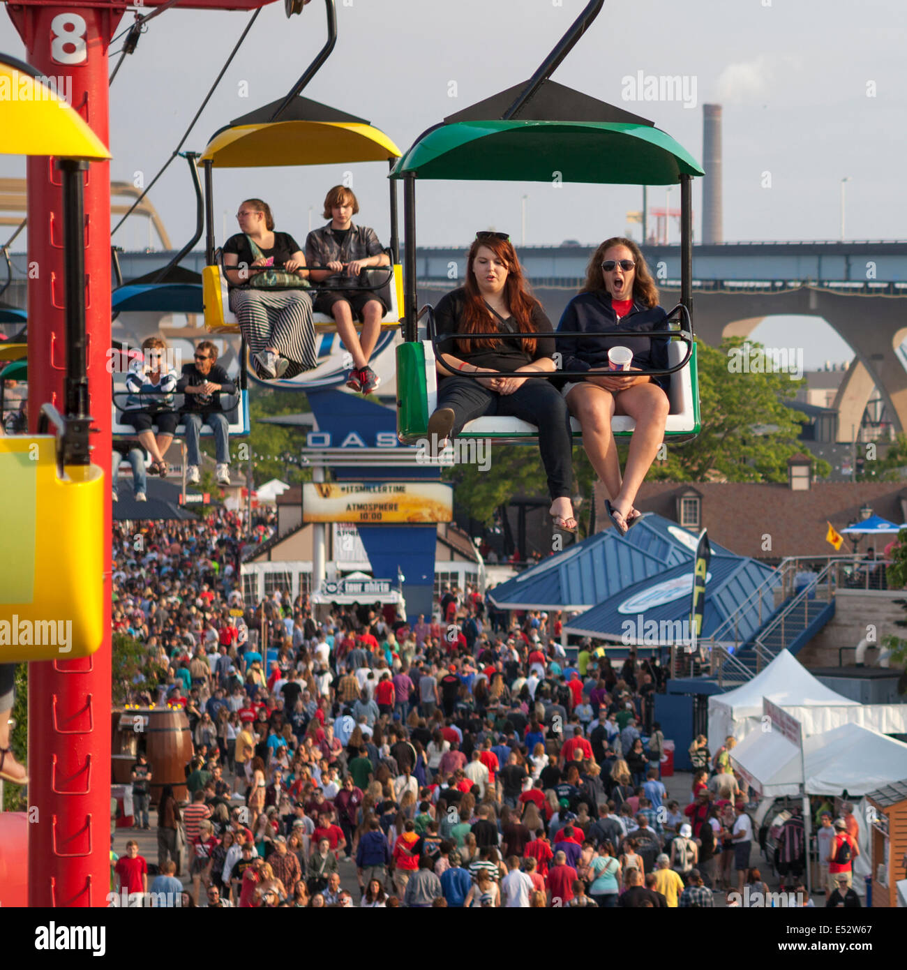People at Summerfest in Milwaukee, Wisconsin, USA Stock Photo Alamy