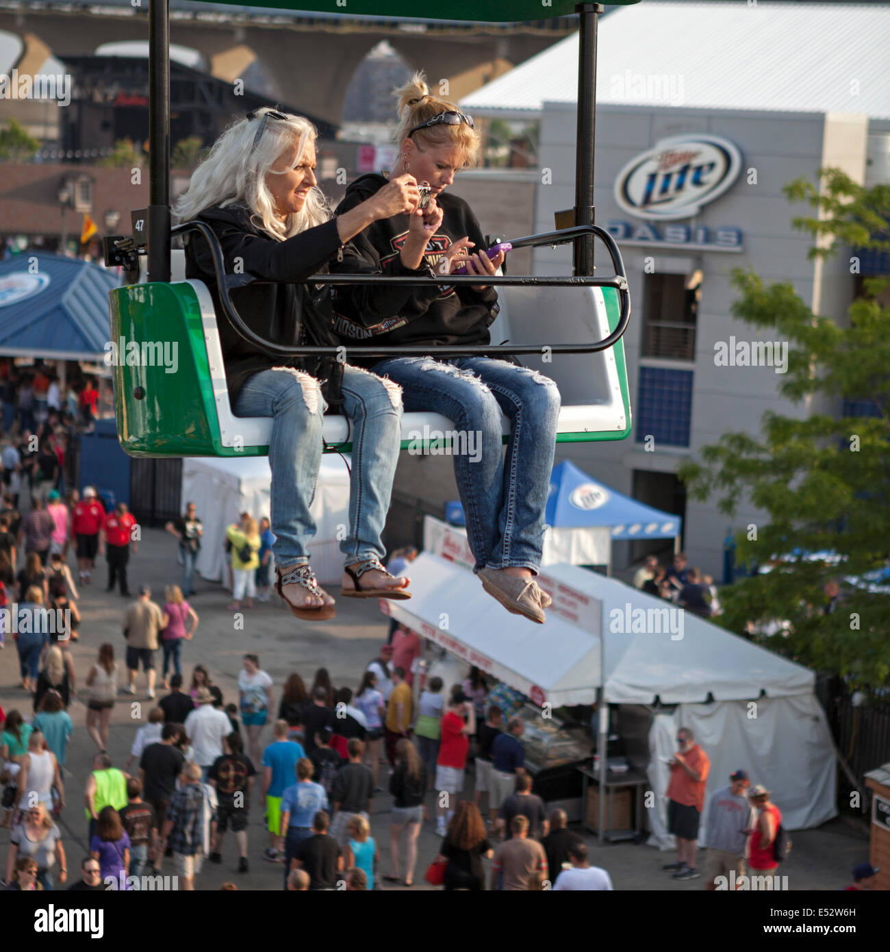 People at Summerfest in Milwaukee, Wisconsin, USA Stock Photo Alamy