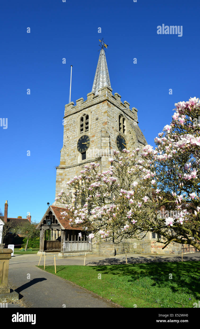 St Lawrence Church, The High Street, Chobham, Surrey, England, United