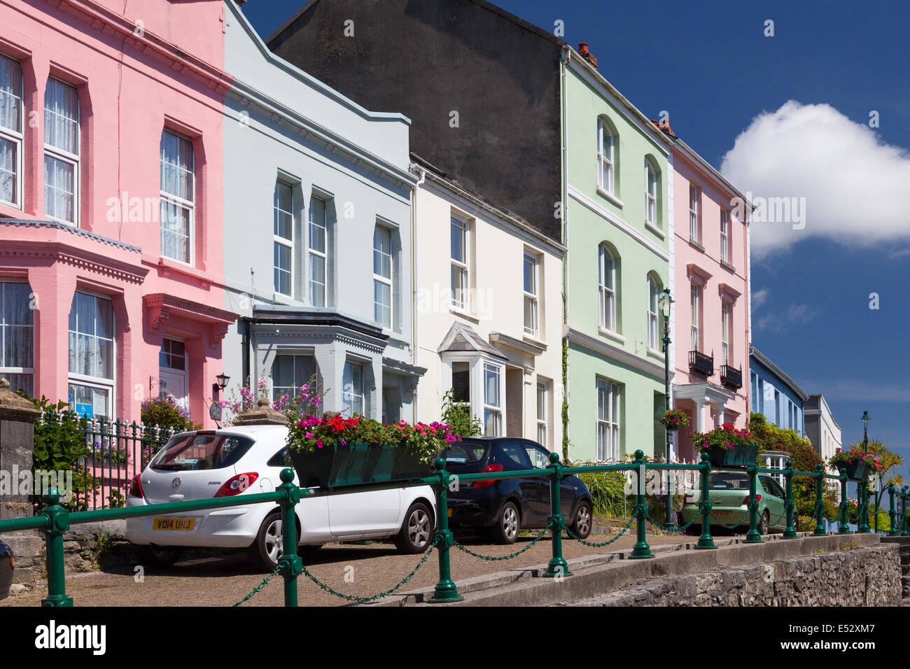 houses on Main Street, Pembroke, Pembrokeshire Stock Photo Alamy