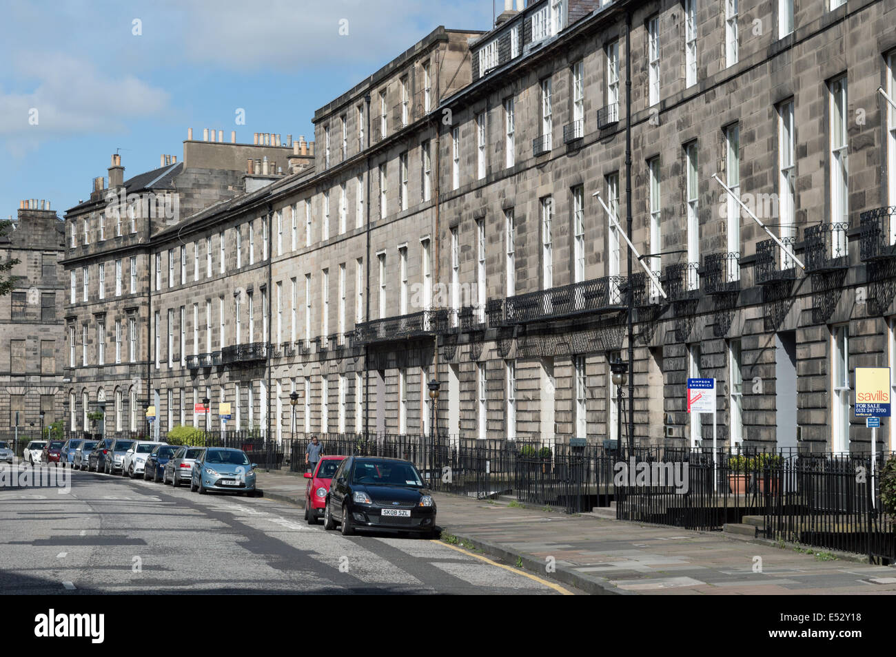 Edinburgh New Town Place street scene Stock Photo Alamy