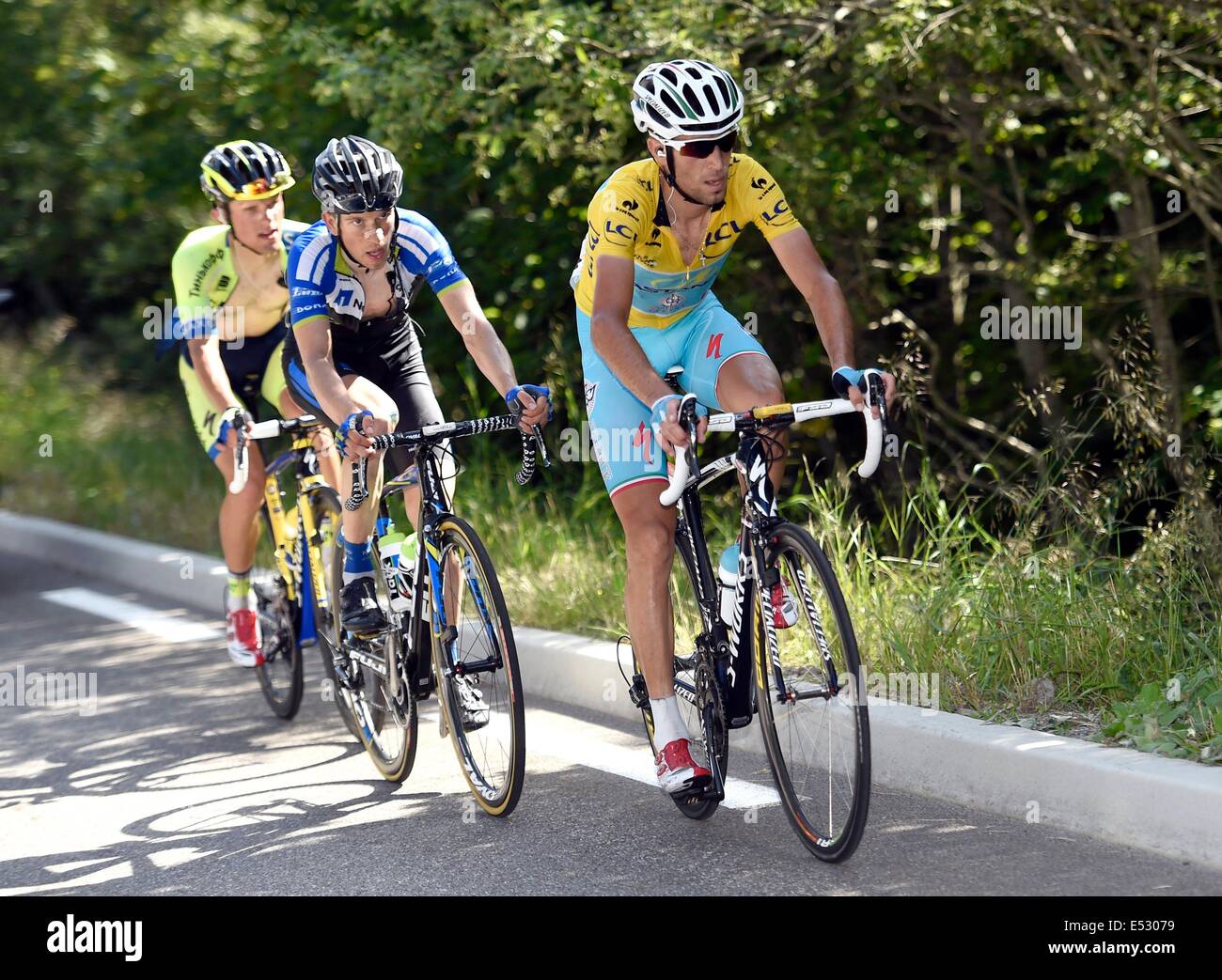 18.07.2014. St Etienne to Chamrousse, France. Tour de France Cycling Tour, stage 13. NIBALI Vincenzo ITA of Astana Pro Team Stock Photo