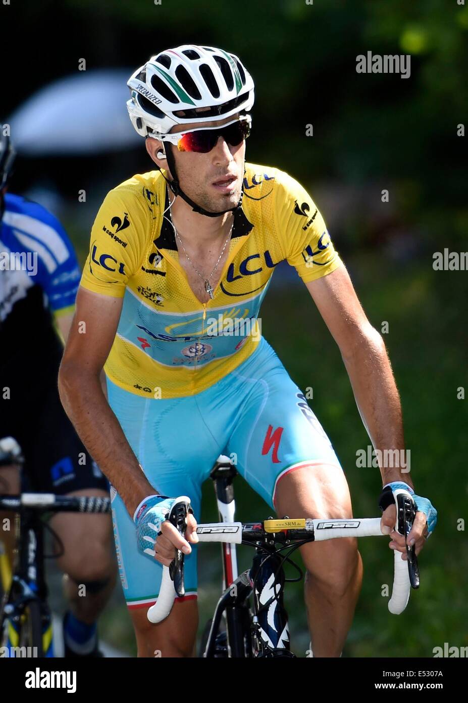 18.07.2014. St Etienne to Chamrousse, France. Tour de France Cycling Tour, stage 13. NIBALI Vincenzo ITA of Astana Pro Team Stock Photo