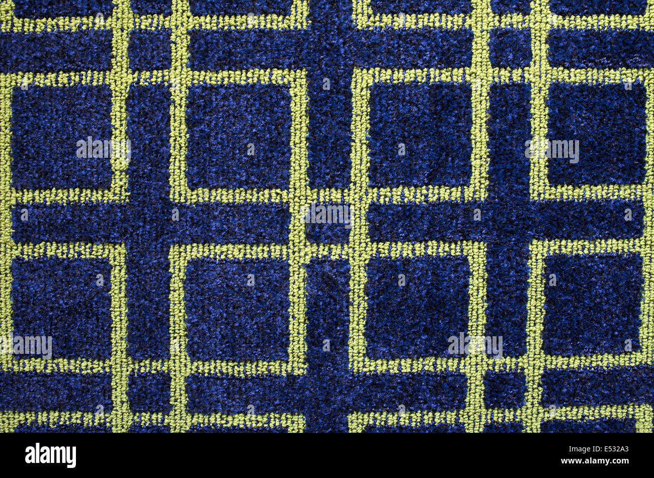 Blue and green pattern carpet Stock Photo Alamy