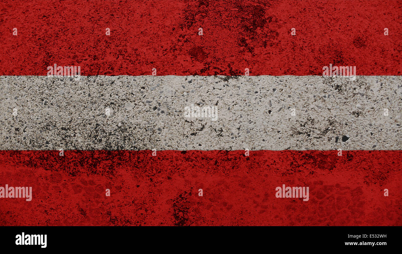 Austria Flag on the old wall texture Stock Photo - Alamy