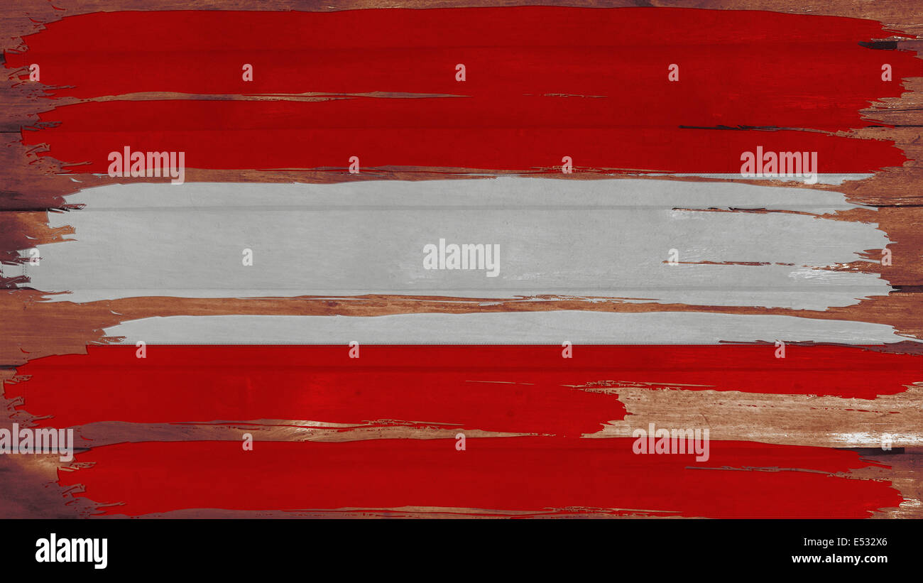 Austria Flag tinted horizontal on the wood texture Stock Photo - Alamy