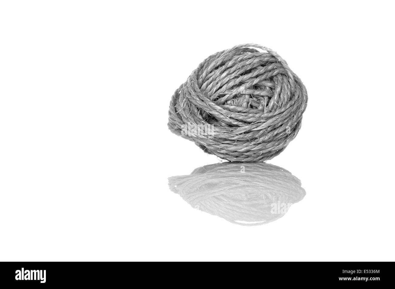 Ball of sisal cord with reflection Stock Photo Alamy